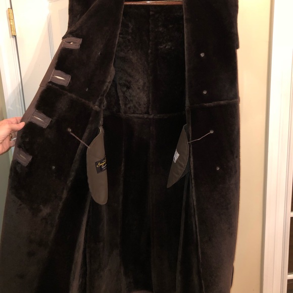 Vintage Sawyer of Napa Shearling Suede Coat - Picture 4 of 5